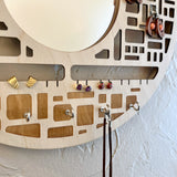 Mod Grid Earring and Necklace Storage with Mirror