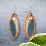Fresh Leaves Wood and Resin Earrings