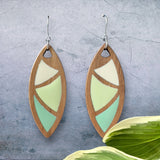 Fresh Leaves Wood and Resin Earrings