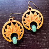 Lotus Engraved Earrings