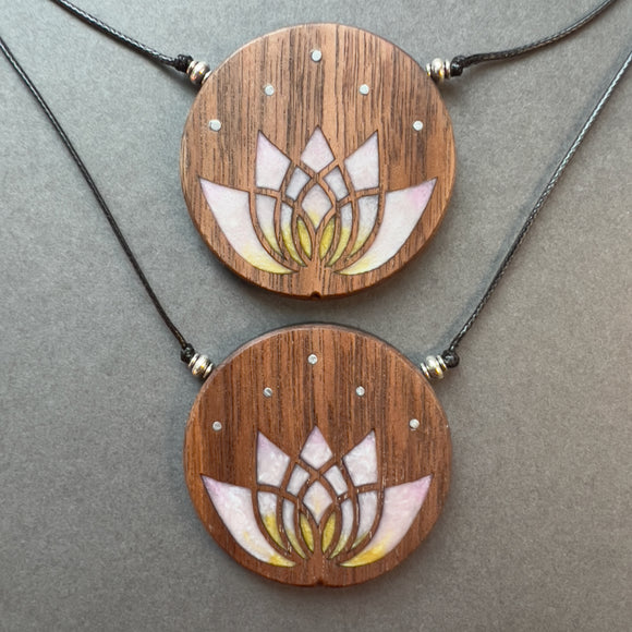 Floral Lotus and Trillium Necklaces