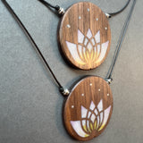 Floral Lotus and Trillium Necklaces
