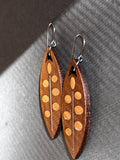 Fresh Leaves Wood and Resin Earrings