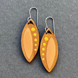 Fresh Leaves Wood and Resin Earrings