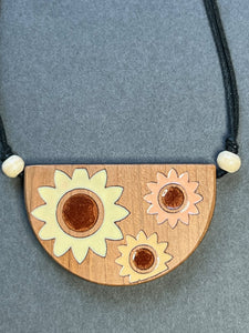 Resin Sunflower Necklace with Clasp