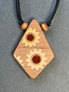 Resin Sunflower Necklace with Clasp
