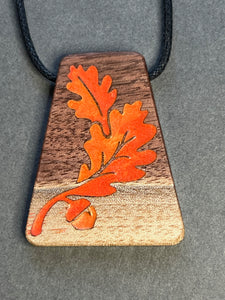 Resin Oak and Sea Adjustable Necklace