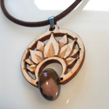 Lotus Necklace With Natural Stone