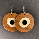 Two Tone Round Earrings