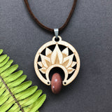Lotus Necklace With Natural Stone